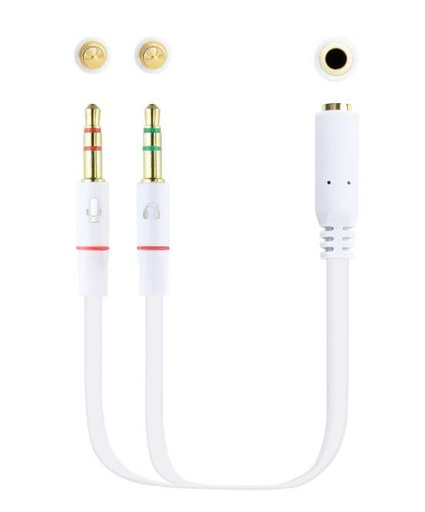 [10.24.1203] ADAPTADOR 2 JACK 3.5 MACHO A 1 JACK 3.5 HEMBRA 20CM NANO CABLE