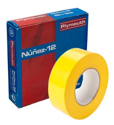 [50868] CINTA AISLANTE AMARILLA 19X0.15MM 20M NUÑEZ-12 PLYMOUTH