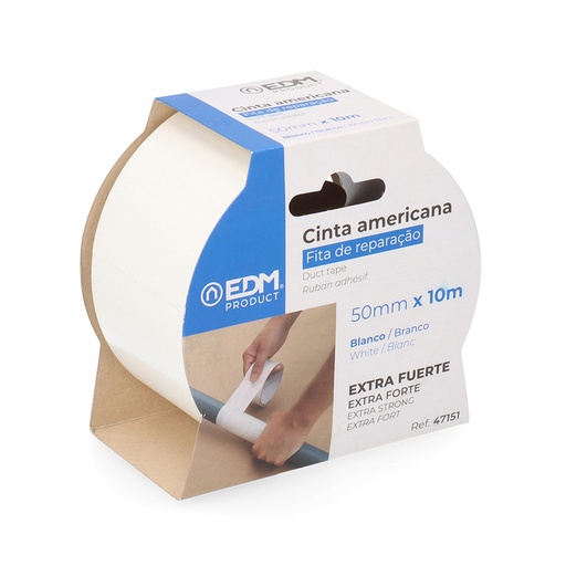 [47151] CINTA AMERICANA BLANCA 50MMX10M EDM