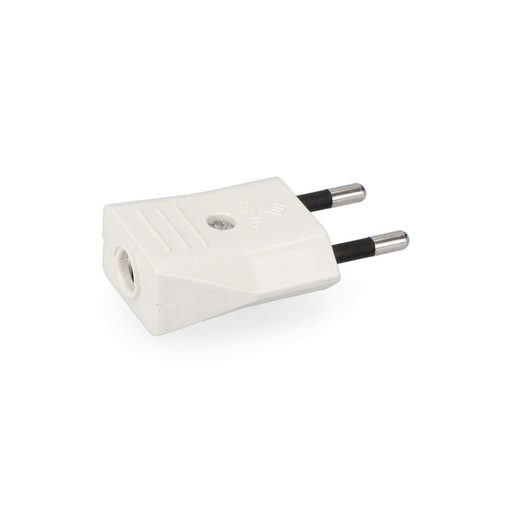 [R40001] CLAVIJA ENCHUFE MACHO S/TT 10A 4MM BLANCA EDM