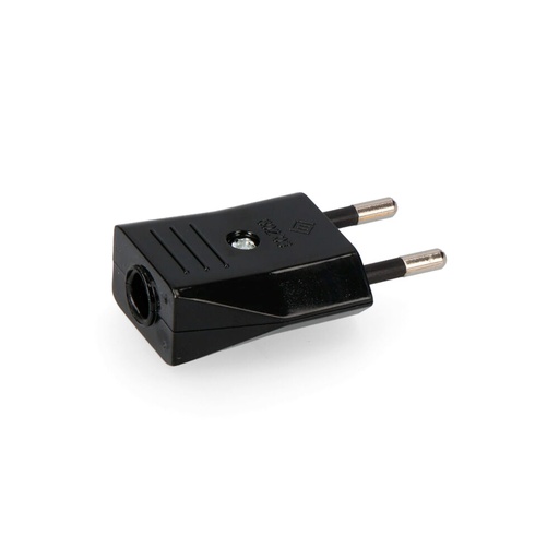 [E40002] CLAVIJA ENCHUFE MACHO S/TT 10A 4MM NEGRA EDM