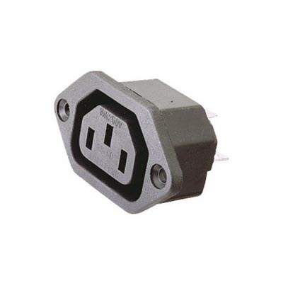 [4861] CONECTOR ALIMENTACION HEMBRA PC EMBUTIR IEC320