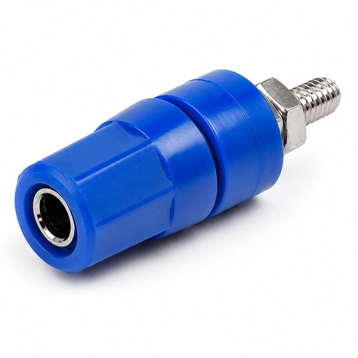 [4960AZ] CONECTOR BANANA HEMBRA 4MM CHASIS AZUL