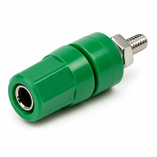 [4960V] CONECTOR BANANA HEMBRA 4MM CHASIS VERDE