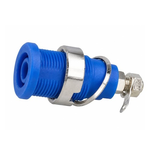 [BS-324-LS-BL] CONECTOR HEMBRA BANANA 4MM 1000V 32A EMPOTRAR PANEL AZUL