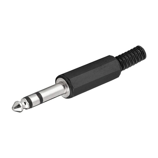[91579N] CONECTOR JACK 6.3MM MACHO NEGRO