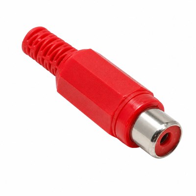 [4060R] CONECTOR RCA HEMBRA PLASTICO ROJO 4060R