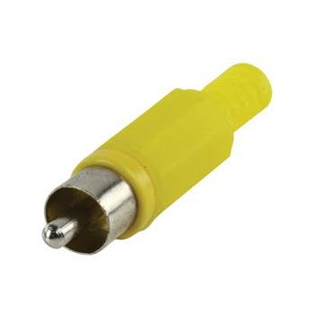 [4040AM] CONECTOR RCA MACHO PLASTICO AMARILLO 4040AM