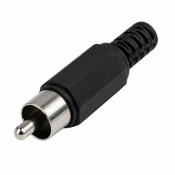 [4040N] CONECTOR RCA MACHO PLASTICO NEGRO 4040N