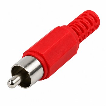 [4040R] CONECTOR RCA MACHO PLASTICO ROJO 4040R