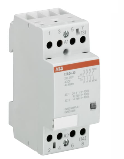[ESB24-40] CONTACTOR MODULAR 4P 24A  230VCA 4KW 4NA TS35 ABB