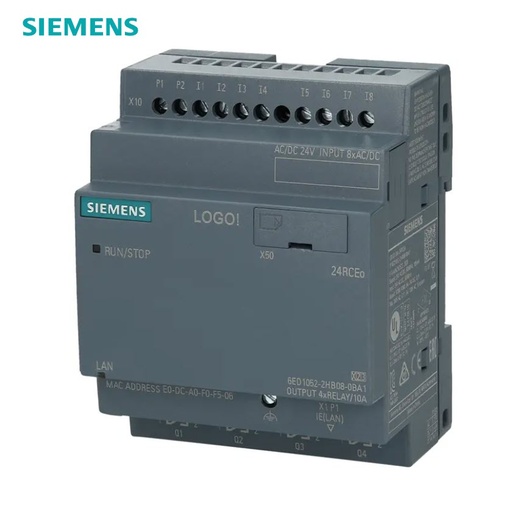 [6ED1052-2HB08-0BA1] CONTROLADOR PROGRAMABLE 8E/4S 24VDC LOGO SIEMENS