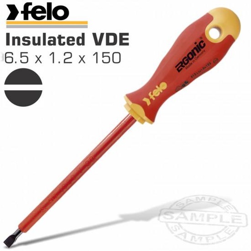 [413 065 90] DESTORNILLADOR 1000V PLANO 1.2X6.5X150 FELO