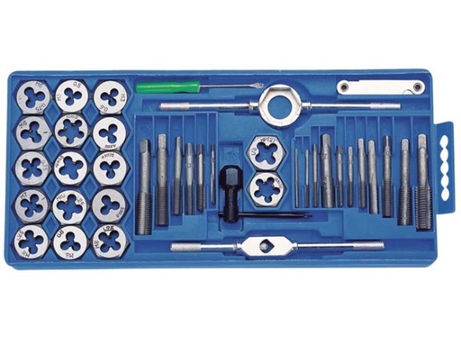 [HTDS40] ESTUCHE TERRAJAS Y MACHOS PLASTICO Y METALES BLANDOS 40PCS TOOLLAND