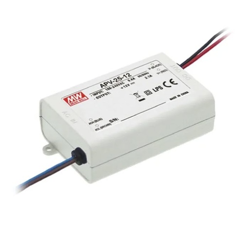[APV-25-12] FUENTE ALIMENTACION 12V 2.1A 25W 84X57X29.5MM MEAN WELL