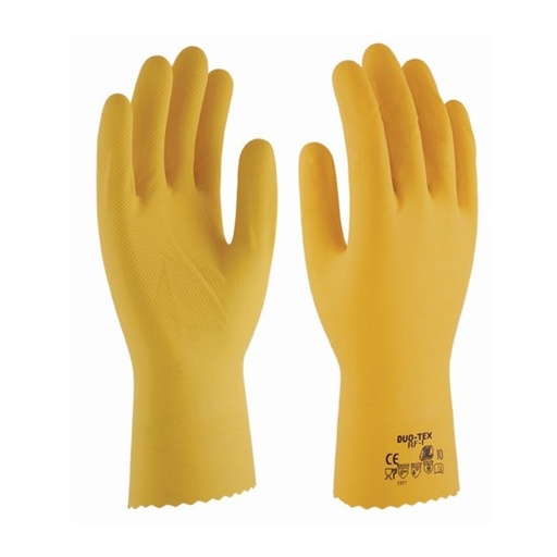 GUANTE LATEX T8 AMARILLO 300X0.45MM DUO-TEX 3L
