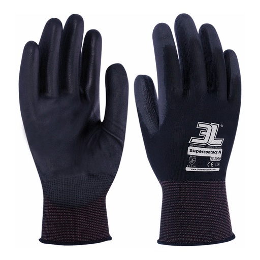 [S-2000] GUANTE SUPER CONTACT N T-7 NEGRO 3L