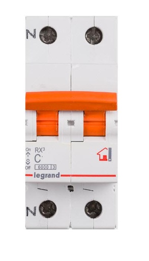 [419930] INTERRUPTOR AUTOMATICO MAGNETOTERMICO 1P+N 40A C 6KA RX3 LEGRAND