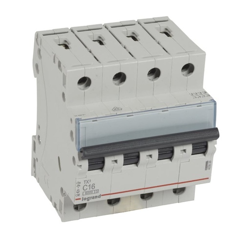 [403626] INTERRUPTOR AUTOMATICO MAGNETOTERMICO 4P 16A C 6KA ACC LEGRAND