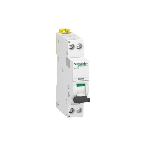 [AP53610] INTERRUPTOR AUTOMATICO MAGNETOTERMICO ESTRECHO 1P+N 10A IC40F ACTI9 SCHNEIDER