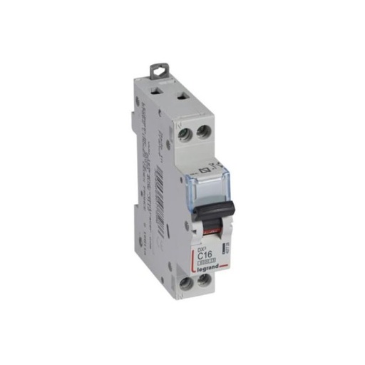 [407728] INTERRUPTOR AUTOMATICO MAGNETOTERMICO ESTRECHO 1P+N 16A C 6KA LEGRAND