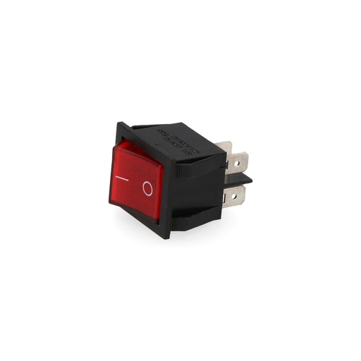 [45035] INTERRUPTOR BASCULANTE LUMINOSO ROJO 15A 230V 4 FASTON DH EDM