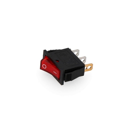 [T120] INTERRUPTOR BASCULANTE LUMINOSO ROJO 15A 250VAC 3 FASTON