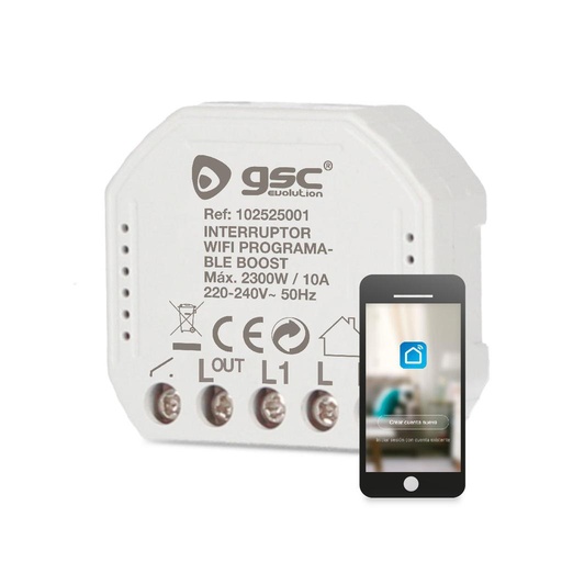 [102525001] INTERRUPTOR WIFI PROGRAMABLE 2300W 10A BOOST GSC