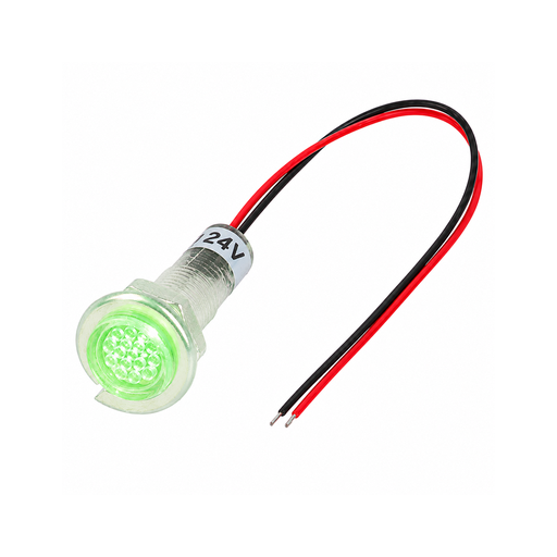 [ILL6-24G] PILOTO VERDE 24V LED 5.2MM IP40 PLANO