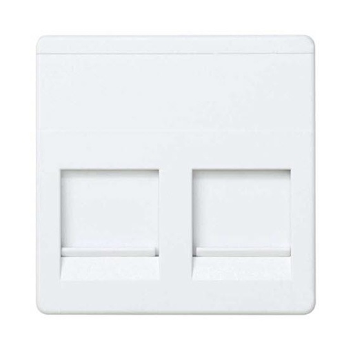 [27486-35] PLACA 2 RJ45 BLANCO NIEVE SIMON 27