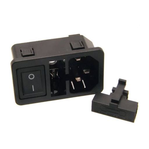 [C14-IFB01] BASE CONEXION EMPOTRAR IEC320 C14+PORTAFUSIBLE+INTERRUPTOR US