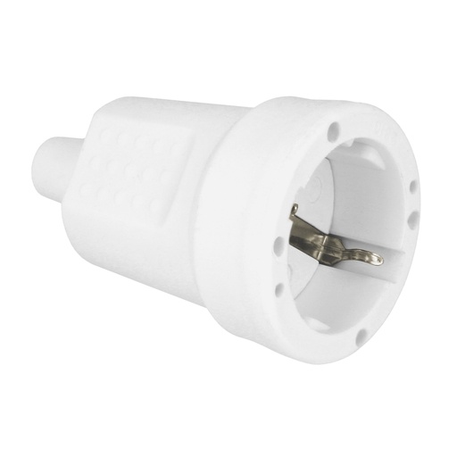BASE ENCHUFE AEREA HEMBRA C/TT GOMA BLANCA AMIG