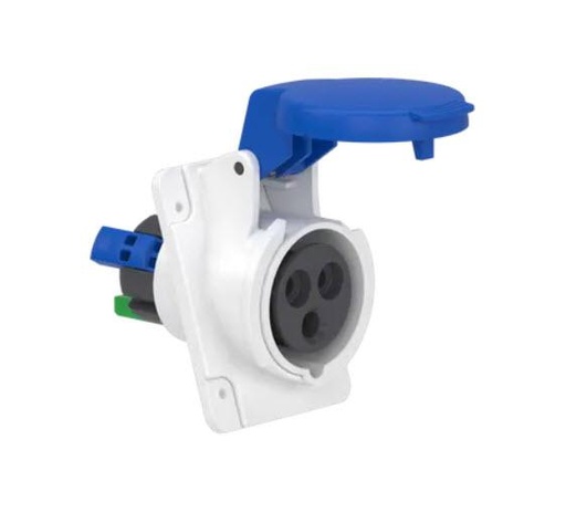 [PKY16F423] BASE ENCHUFE EMPOTRAR 2P+N 16A IP44 TIPO CETAC INCLINADO SCHNEIDER