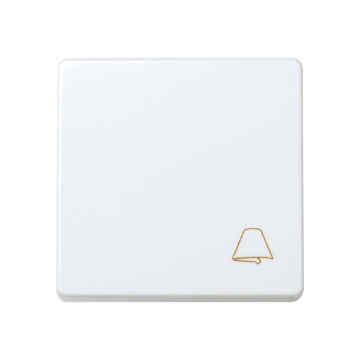 [27150-65] PULSADOR CAMPANA CON GRABADO BLANCO SIMON 27