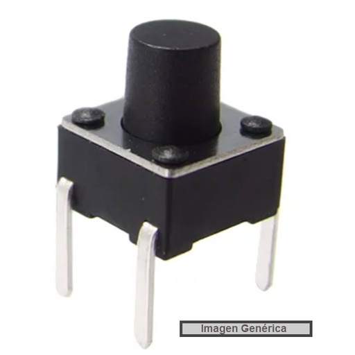 [KAN0612N-0701B GP] PULSADOR MICRO 2CTOS NO 0.05A 12V 6X6X7MM (7MM DESDE PCB) US