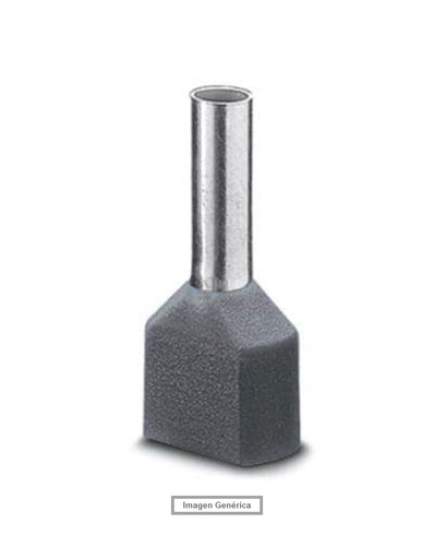 [TUL-RI-TW-00708] PUNTERA HUECA DOBLE 0.75MM GRIS NINIGI 100UD