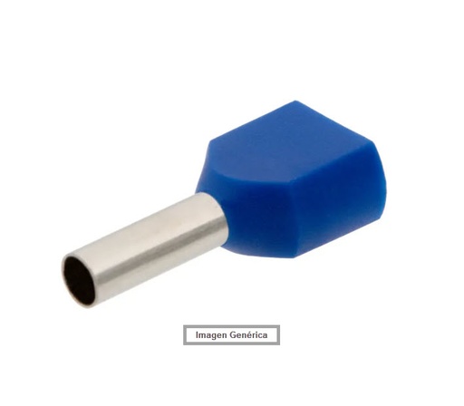 [2040179] PUNTERA HUECA DOBLE 2X2.5 AZUL 100UD EUROCONNEX