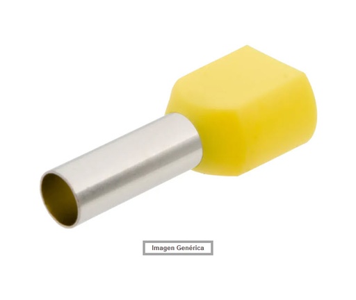 [BM00661] PUNTERA HUECA DOBLE 2X6 AMARILLO 50UDS BM