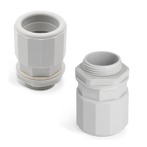 [243.2000.0] RACOR RECTO M20 C/TUERCA LH GRIS GAESTOPAS