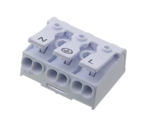 [DG238-10.0-03P] REGLETA CONEXION 0.75-2.5MM2 BLANCO L-N-TT ESPECIAL LUMINARIAS DEGSON