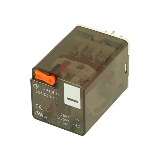 [HF10FF/230A-3ZDT] RELE 230VAC 10A 3CO 11PIN C/LED US