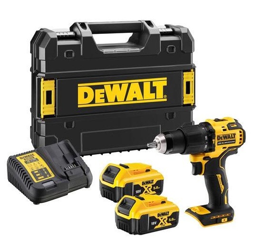 [DCD709P2T-QW] TALADRO PERCUTOR 18V LI-ON 2X5.0AH SIN ESCOBILLAS DCD709P2T-QW DEWALT
