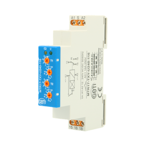 [MTR17-TXY-U240-116] TEMPORIZADOR DOBLE T1-T2 12-240VAC/DC DZ