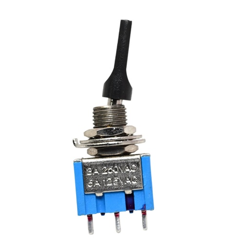 [MTS102-E1] CONMUTADOR PALANCA 2 POSCIONES ON-ON 3A 250V C/CAPUCHON SOLDAR US