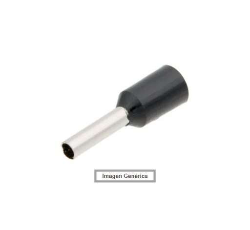 [E1508] PUNTERA HUECA SIMPLE 1.5MM2/8MM NEGRA 100UD JE