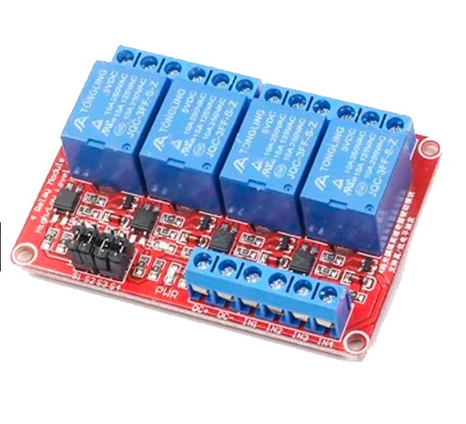 [4R5VOEM] MODULO 4 RELES 5V 250VAC SISTEMAS TIPO ARDUINO OEM