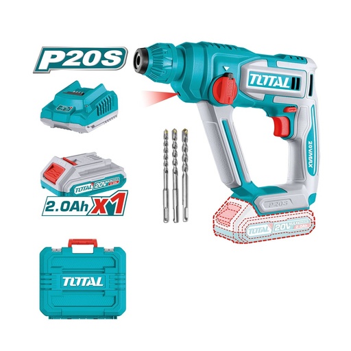 [41564] TALADRO Y MARTILLO 20V 1BAT 2AH COMBINADO TRHLI201681E TOTAL