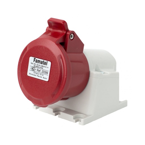 [23399] BASE ENCHUFE SUPERFICIE 3P+TT 16A AC IP44 HEMBRA TIPO CETAC FAMATEL
