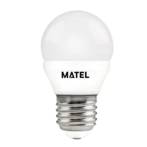 [21809] LAMPARA ESFERICA LED E27 6W 6400K MATEL