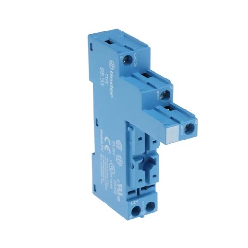 [95.03] BASE RELE CARRIL DIN 1CONT. CONM. 5PIN 10A 250VAC FINDER